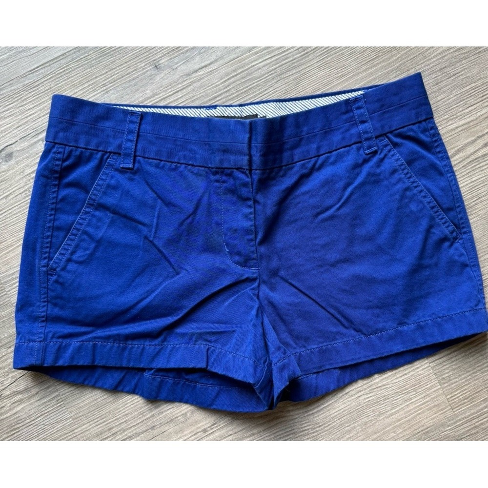 J.Crew Chino Shorts Women's Size 6 Blue Broken-In Cotton Casual Preppy